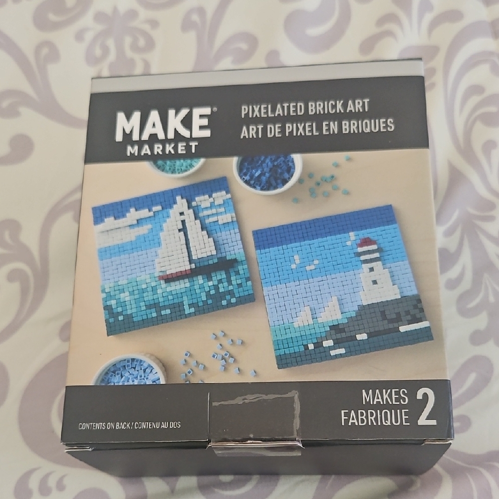 Make Market Pixelated Brick Art Set New In Box Nice Gift. Nautical Theme